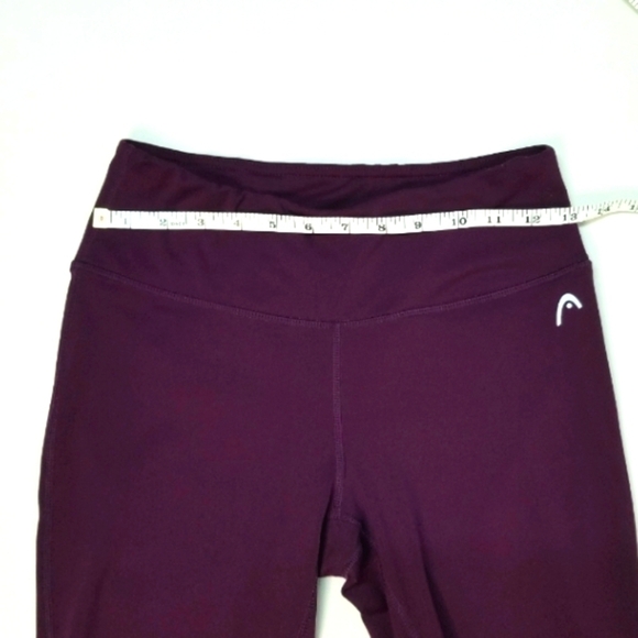 Burgundy Athletic Leggings with Mesh Detail Size Small - Picture 5 of 6